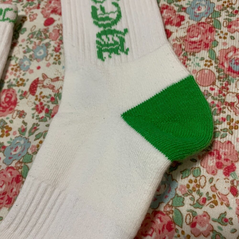 Chrome Hearts Green Lettering Socks - Picture 7 of 7